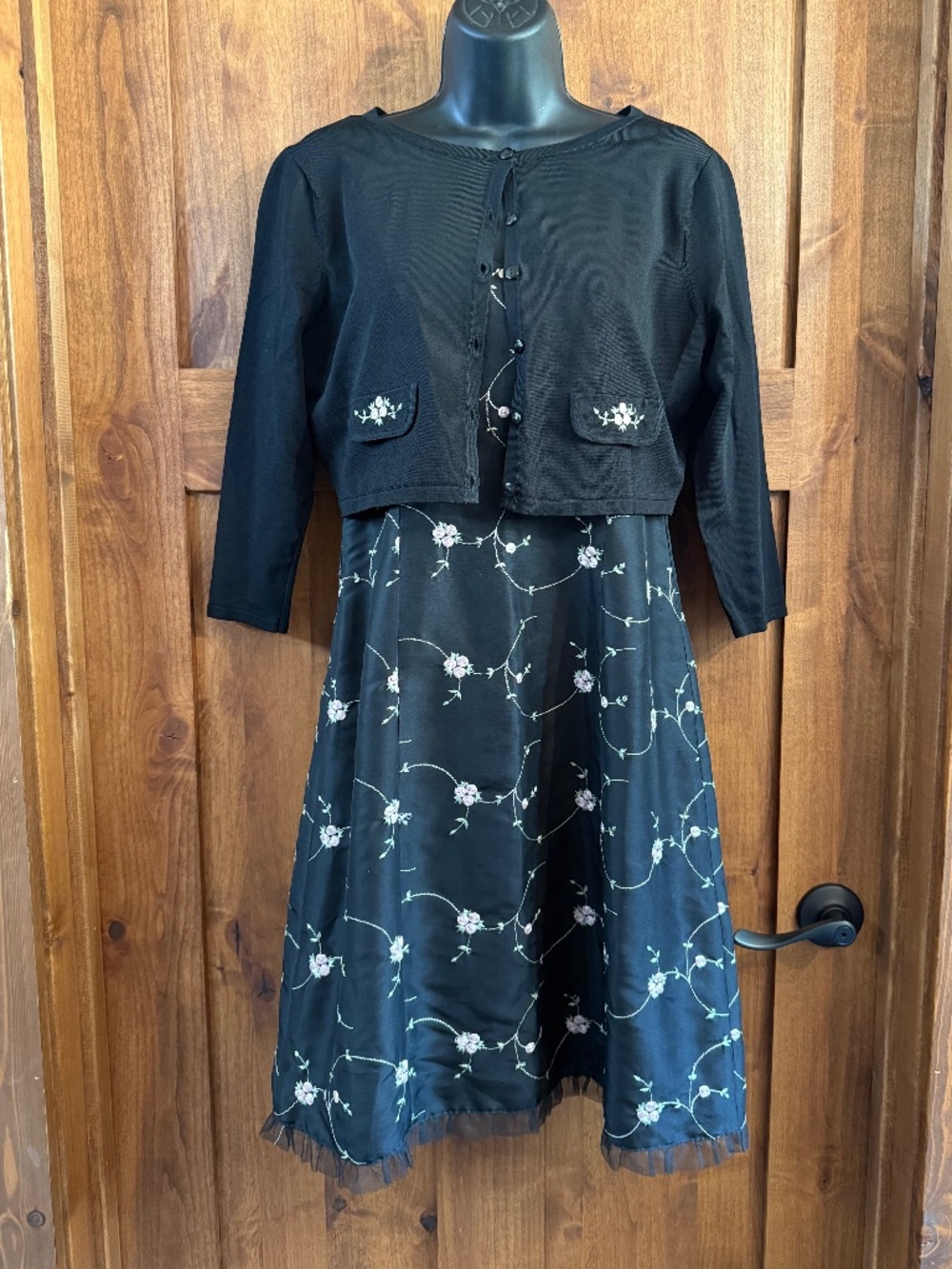Adrianna Sweetheart Black Rose Whimsical Dress 8